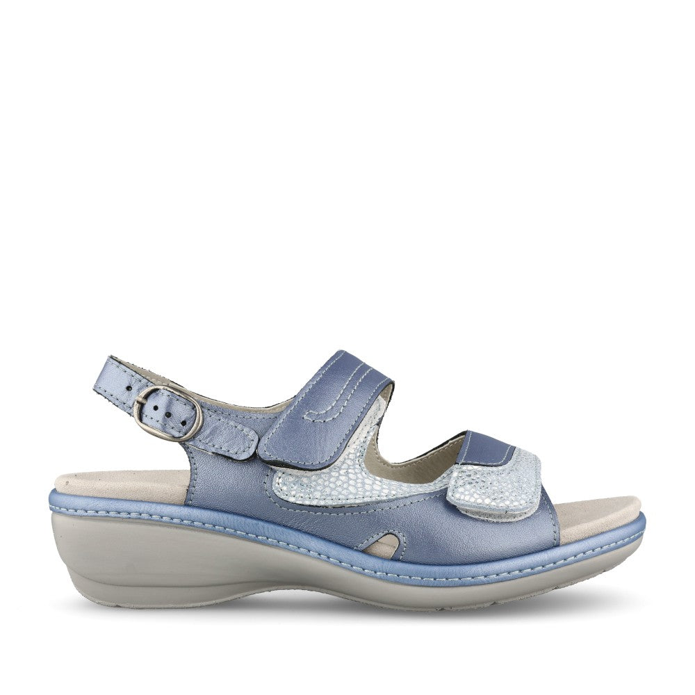 Ladies 75417n Comfrey 2v Velcro Sandal In Sky Blue