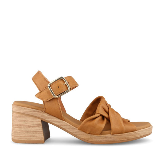 Ladies 34-745 Block Heel Sandal In Camel