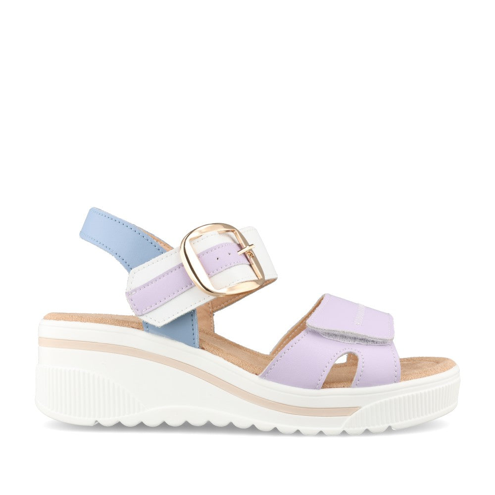 Ladies T42-203 Wedge Sandal In Blue