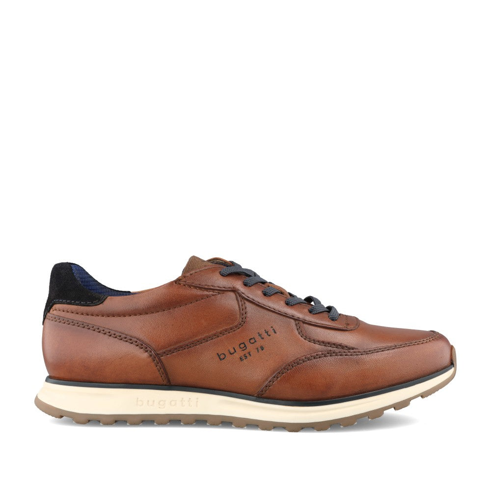 Mens A021p Cirino Laced Trainer In Cognac