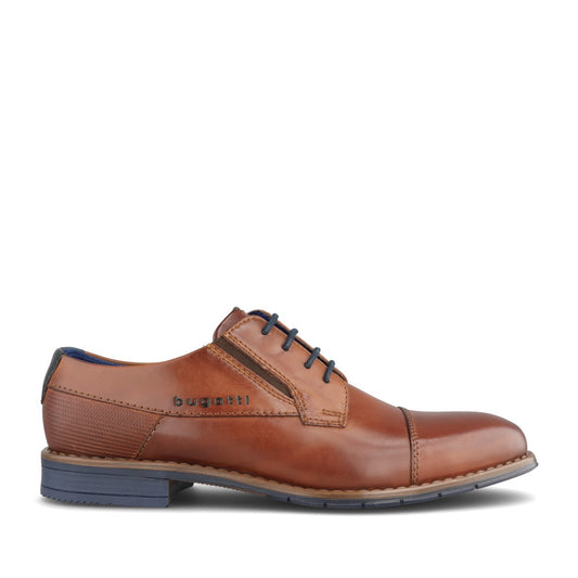 Mens Aqr04 Lerio Comfort Laced Shoe In Cognac