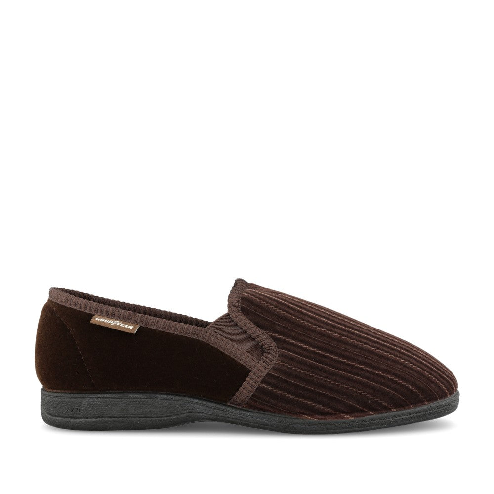 Mens Calder Kmg101 Memory Foam Slipper In Brown