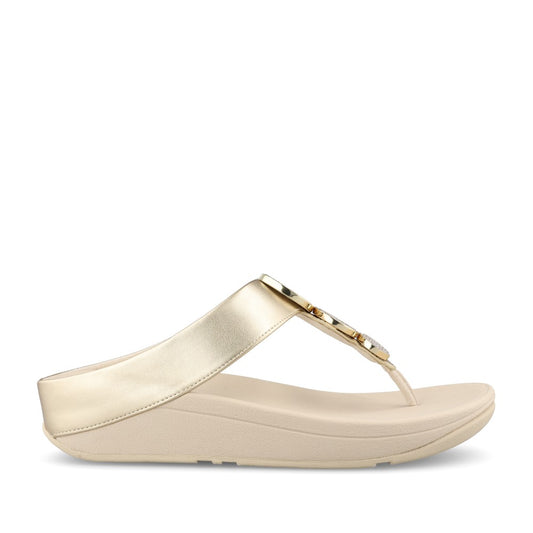 Ladies Hj1-675 Halo Metallic Toe-post Sandal In Platino