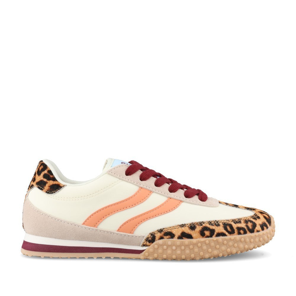 Ladies 78749 Bisling Laced Trainer In Leopard