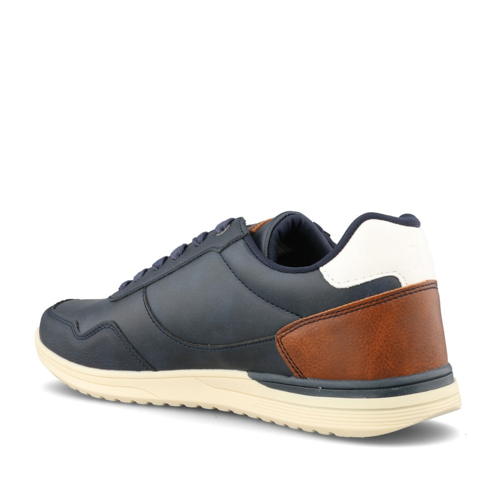 Mens Twenty Four Laced Trainer In Navy