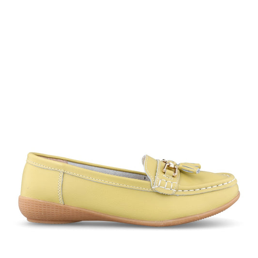 Ladies Nautical Slip-on Shoe In Lime