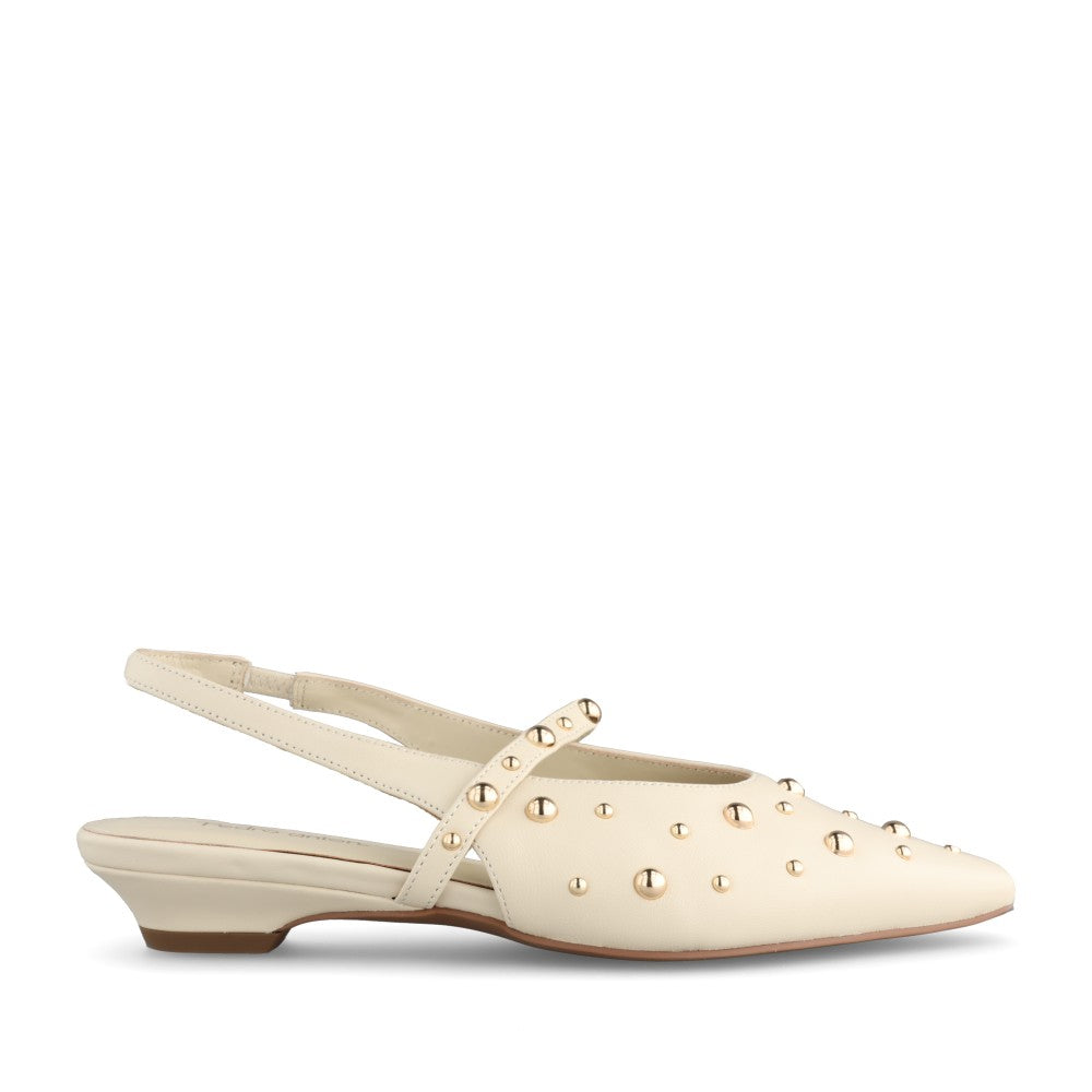 Ladies Togo Sling Back Shoe In Cream