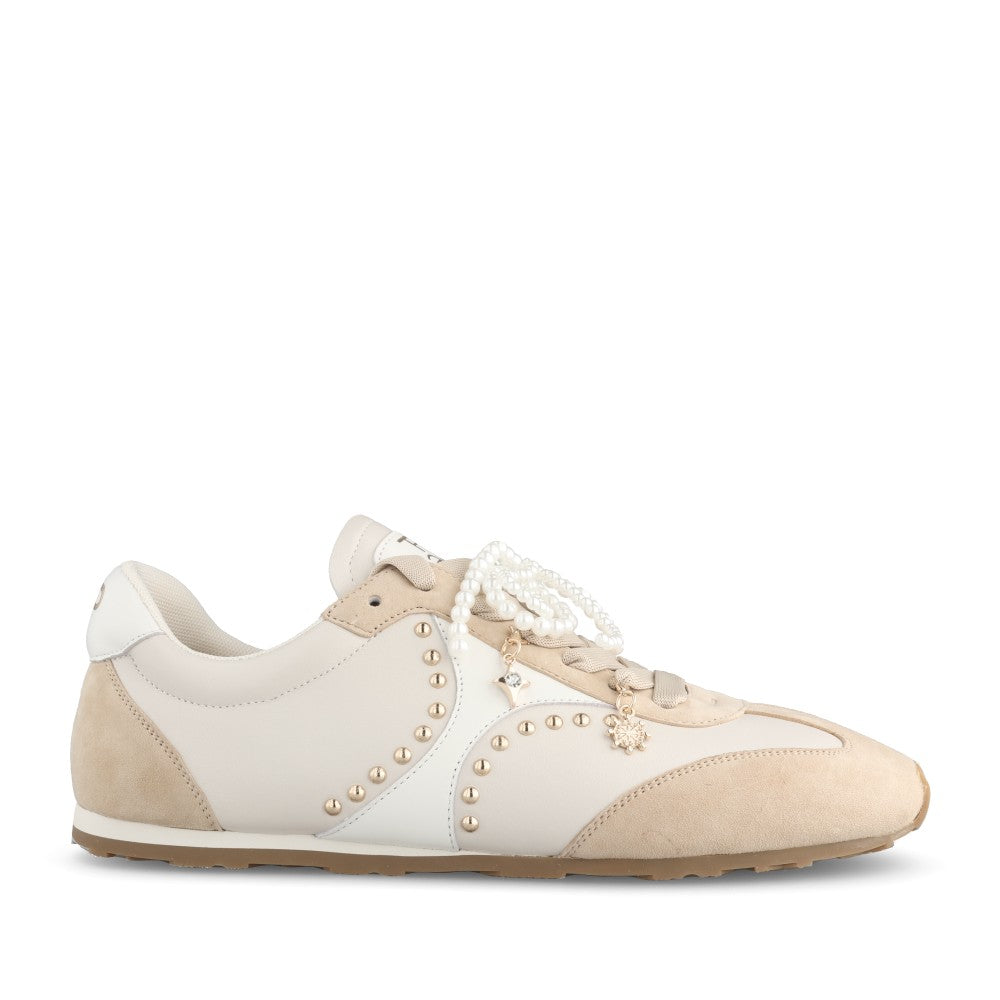 Ladies Algerie Laced Trainer In Camel