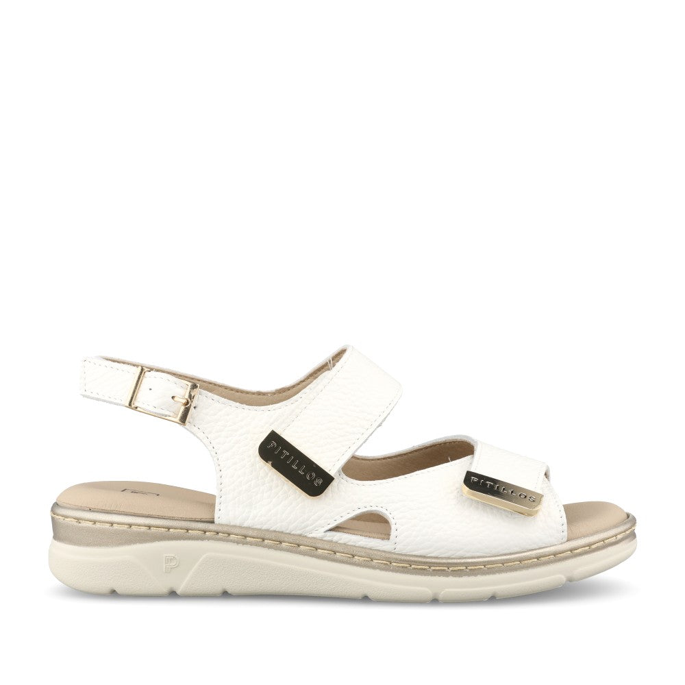 Ladies 11000 Velcro Sandal In White
