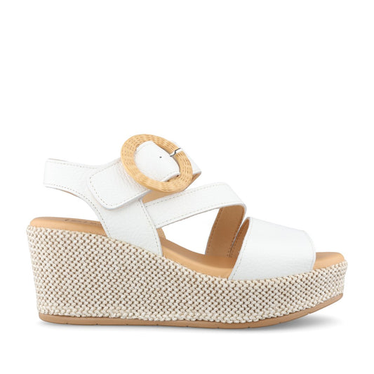 Ladies 11271 Wedge Sandal In White
