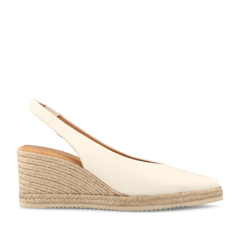 Ladies Decia Wedge Sling Back Shoe In Ivory