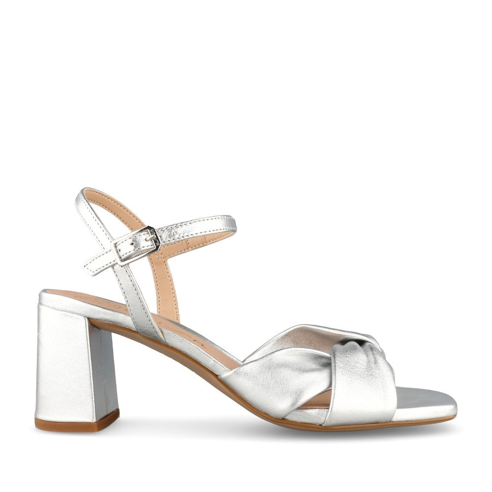 Ladies Medway Block Heel Sandal In Silver