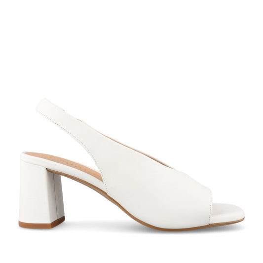 Ladies Mondy Block Heel Sandal In White