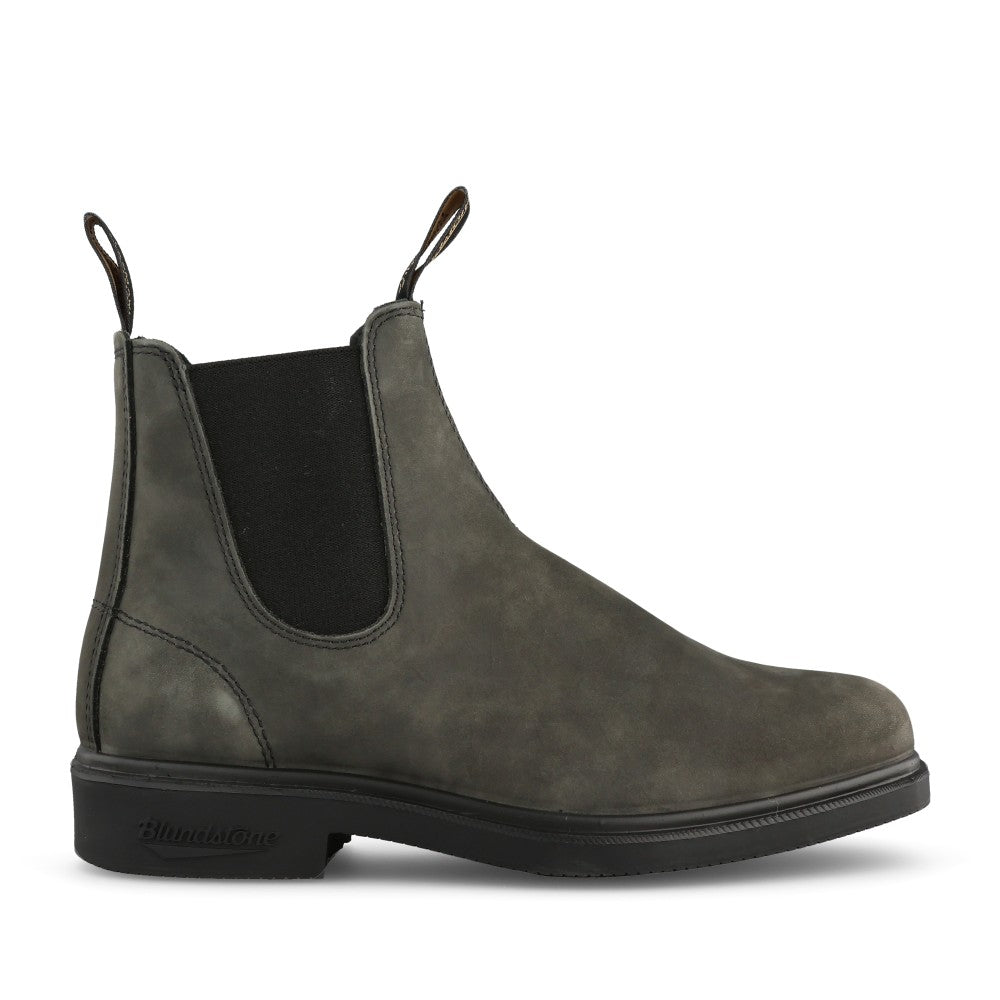 Unisex 1308 Dress Leather Chelsea Boot In Rustic Blk