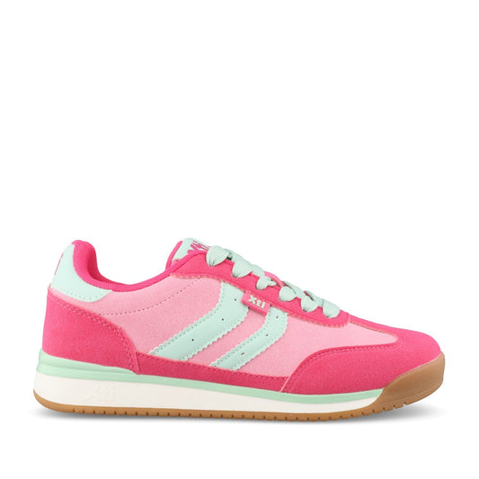 Ladies 145019 Laced Trainer In Fuchsia
