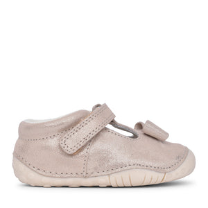 Girls Wiggle Pale Gold Velcro Shoe In Kids G Fit