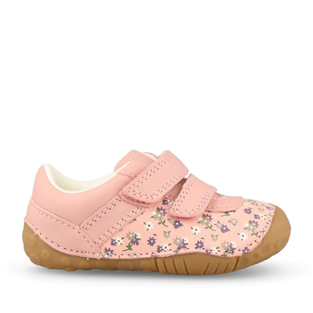 Girls Little Smile Dusky Pink Leather Shoe In Kids F Fit