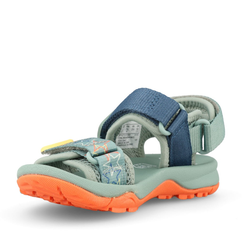 Boys Wharf Tide Green Velcro Sandal In Kids G Fit