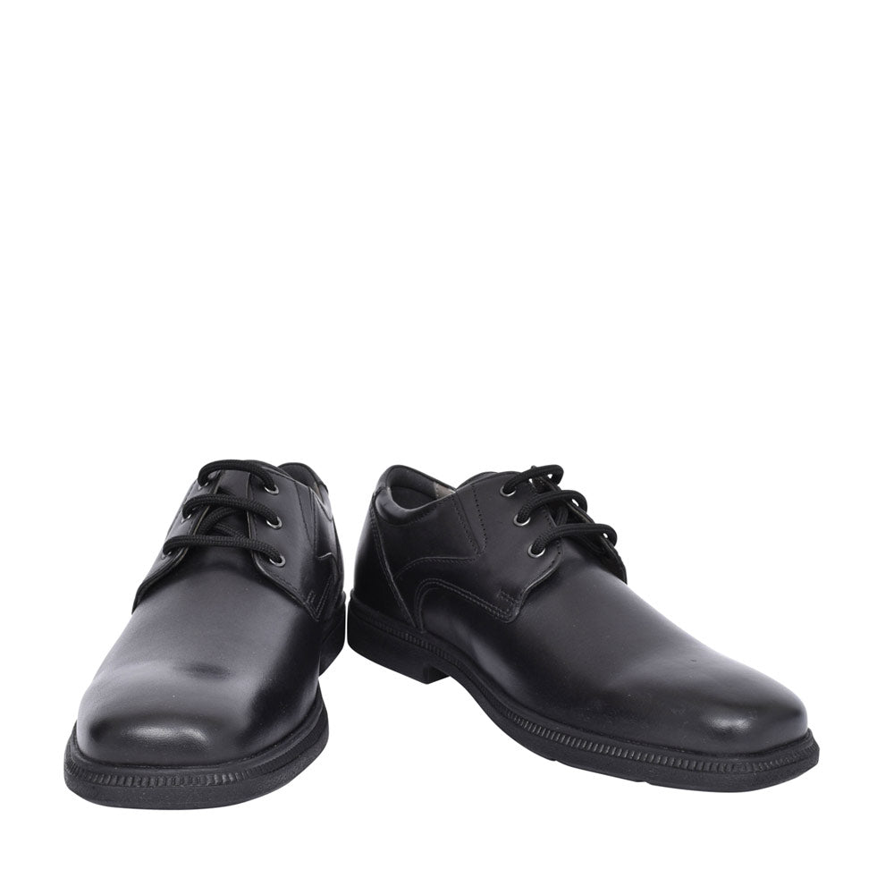 Geox Boys J04D1C Jr Federico Laced Shoe in Black Leather