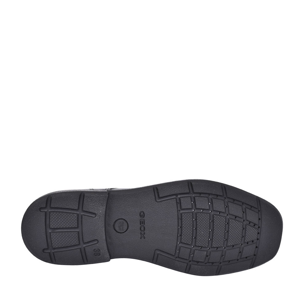 Geox Boys J04D1C Jr Federico Laced Shoe in Black Leather