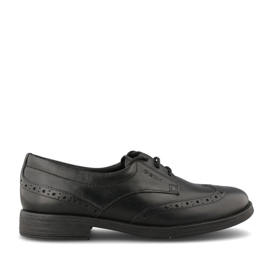 Girls J6649d Agata Laced Shoe In Blk Leather