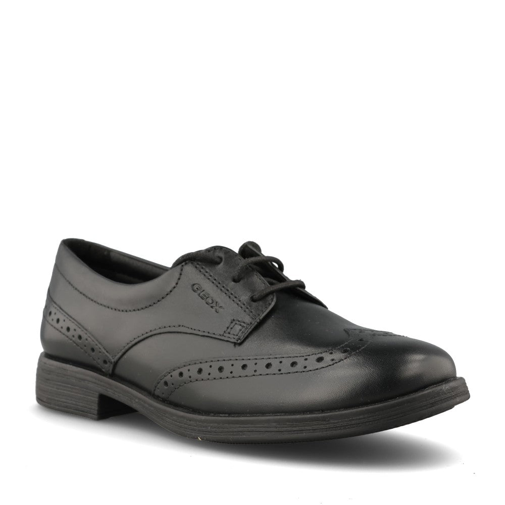 Girls J6649d Agata Laced Shoe In Blk Leather
