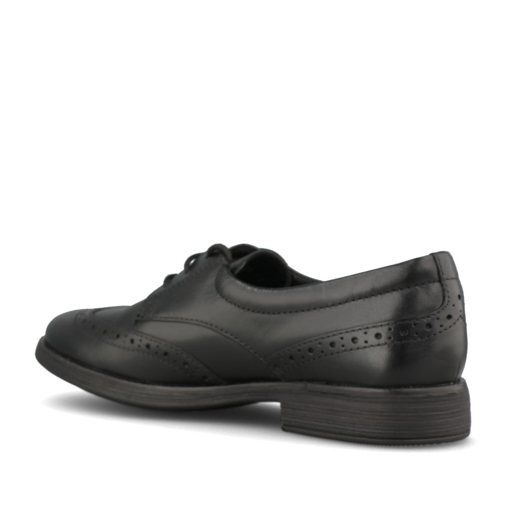 Girls J6649d Agata Laced Shoe In Blk Leather