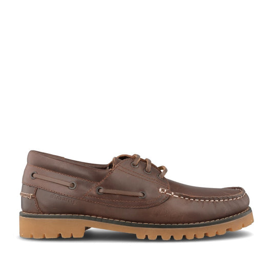 Mens Soap Laced Deck Shoe In Dark Brown