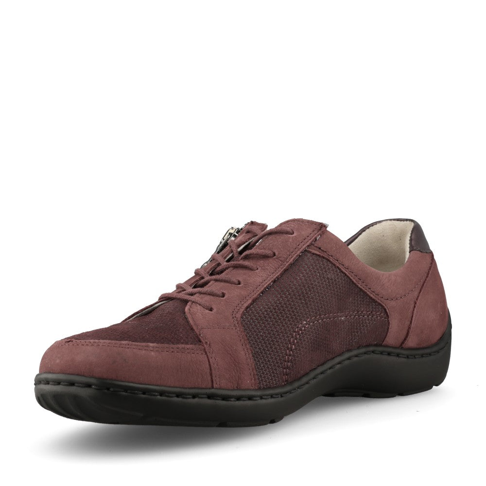 Ladies 496042 Henni Laced Shoe In Burgandy