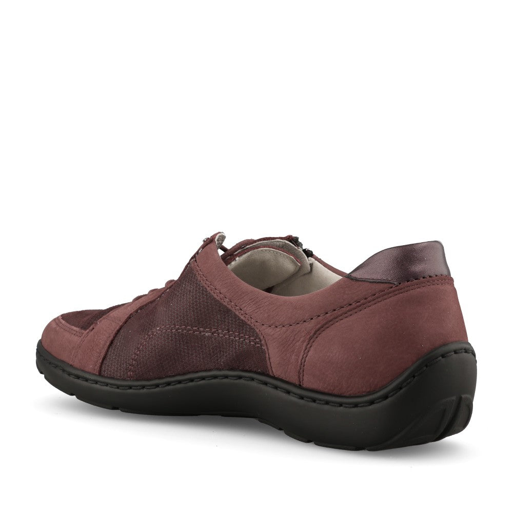 Ladies 496042 Henni Laced Shoe In Burgandy