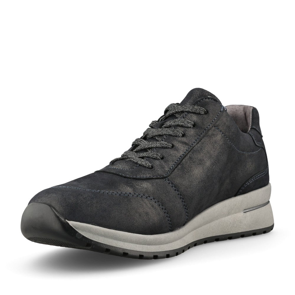 Ladies 928002 Inessa H-fit Laced Trainer In Navy