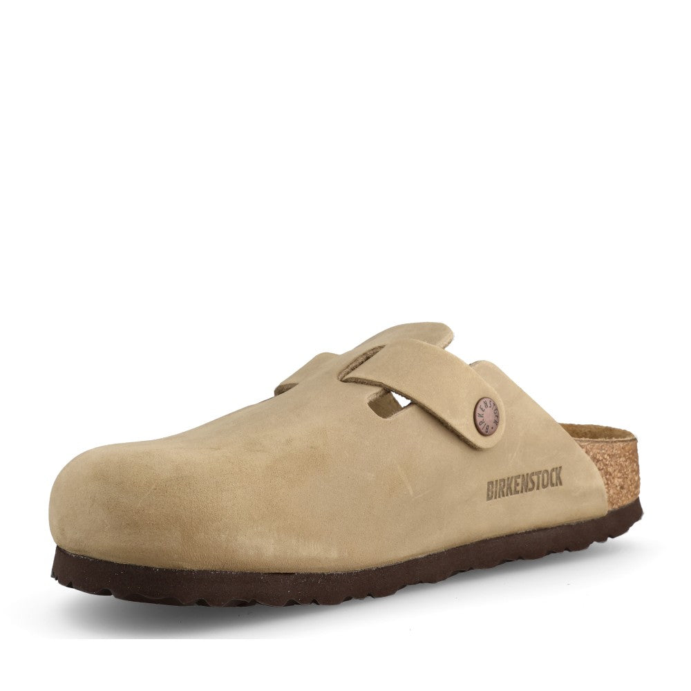 Birkenstock Ladies 960813 Boston Oiled Leather Clog In Tobacco