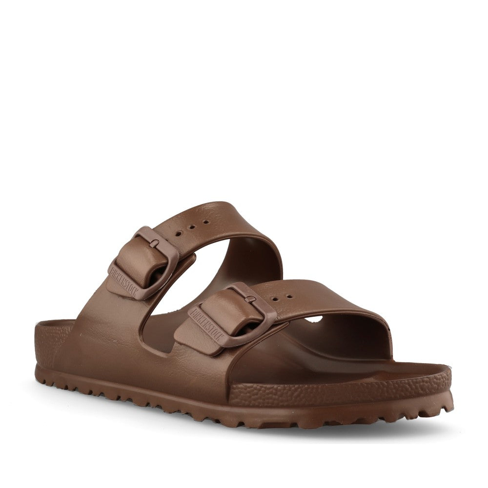Birkenstock Ladies 1027402 Arizona Eva Double Strap Mule In Dark Brown
