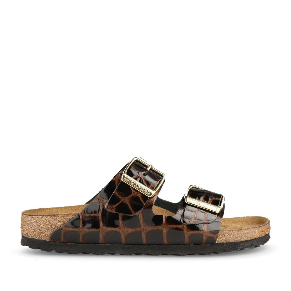 Birkenstock Ladies 1032864 Arizona Bs Embossed Leather In Black