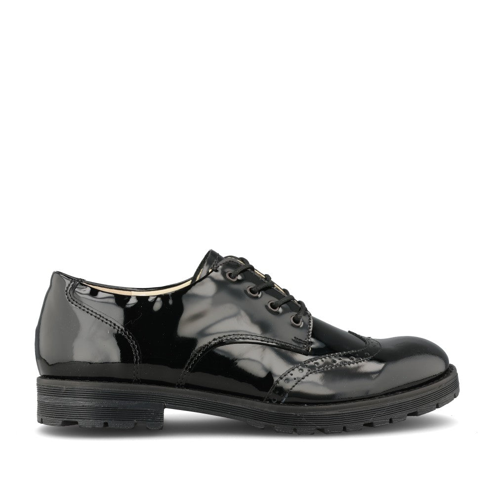 Girls Charlie G4130080-1 Patent Brogue In Blk Patent