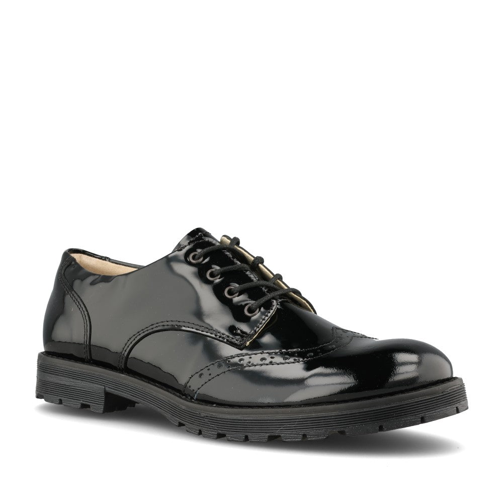 Girls Charlie G4130080-1 Patent Brogue In Blk Patent