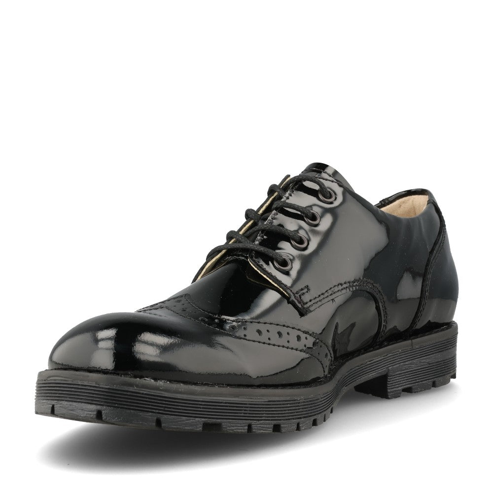 Girls Charlie G4130080-1 Patent Brogue In Blk Patent