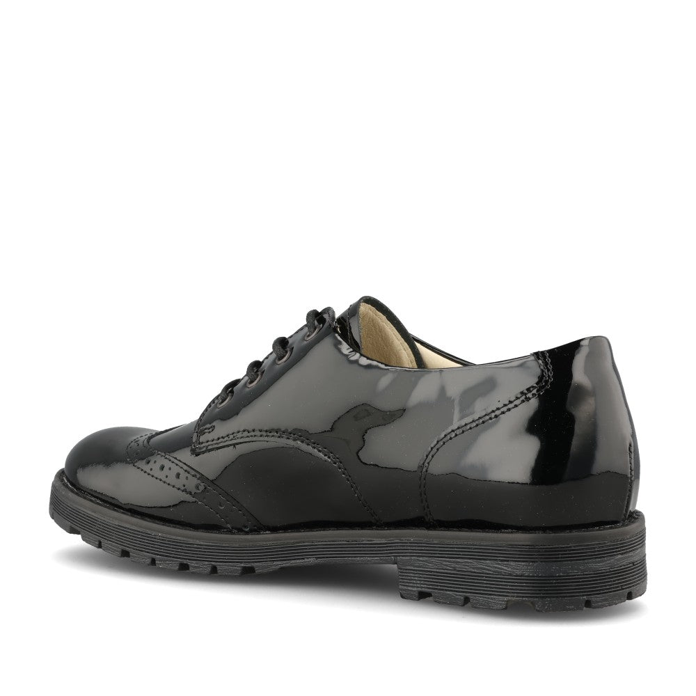 Girls Charlie G4130080-1 Patent Brogue In Blk Patent