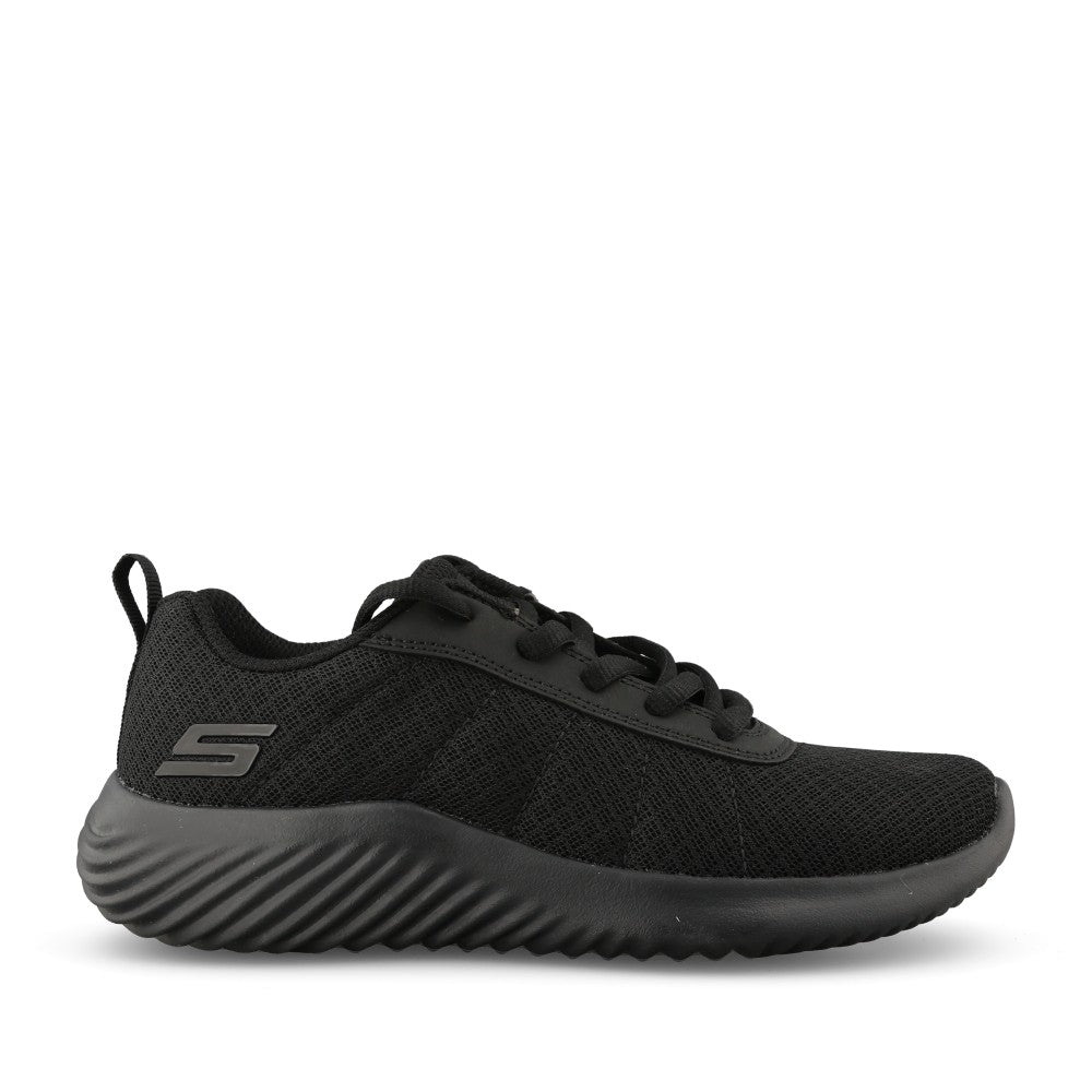 Skechers Boys 403745L Bounder Karonic Laced Trainer in Black