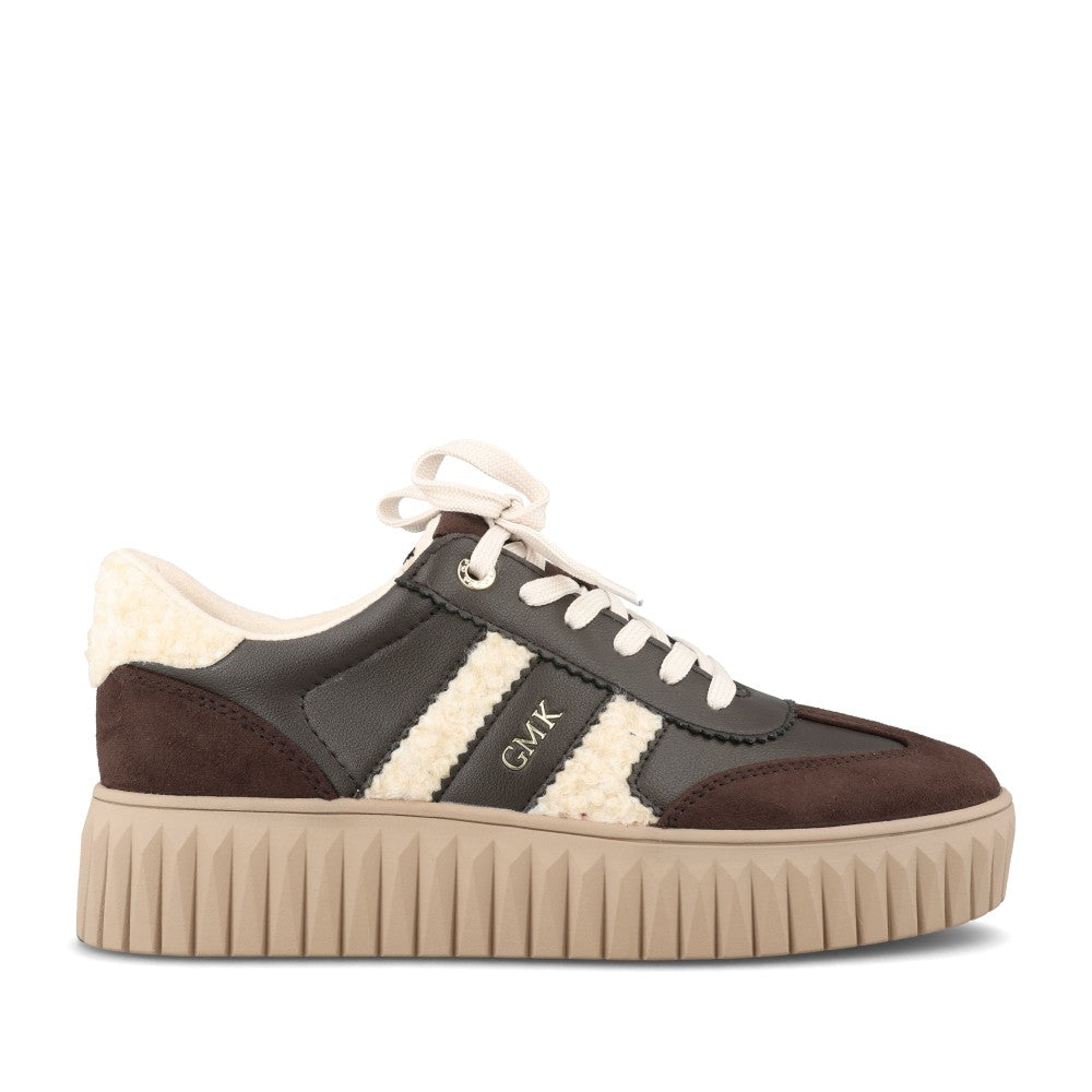 Marco Tozzi Ladies 2-83702 Ladies Laced Trainer in Mocha