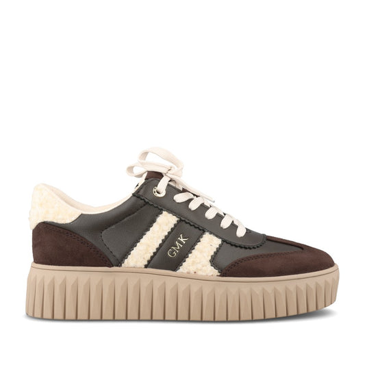 Marco Tozzi Ladies 2-83702 Ladies Laced Trainer in Mocha