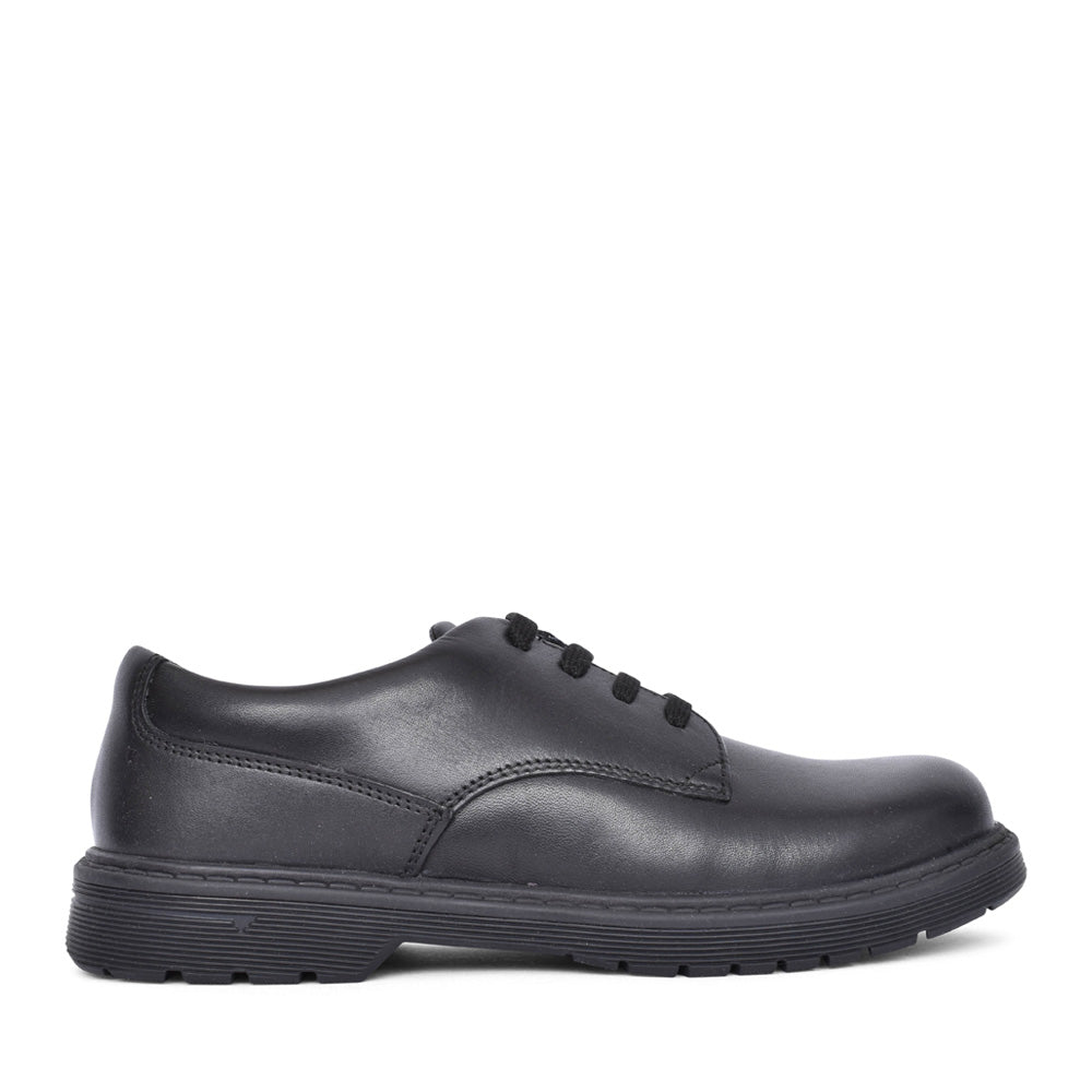 Start Rite Boys Glitch G-FIT Leather Laced Shoe in Black