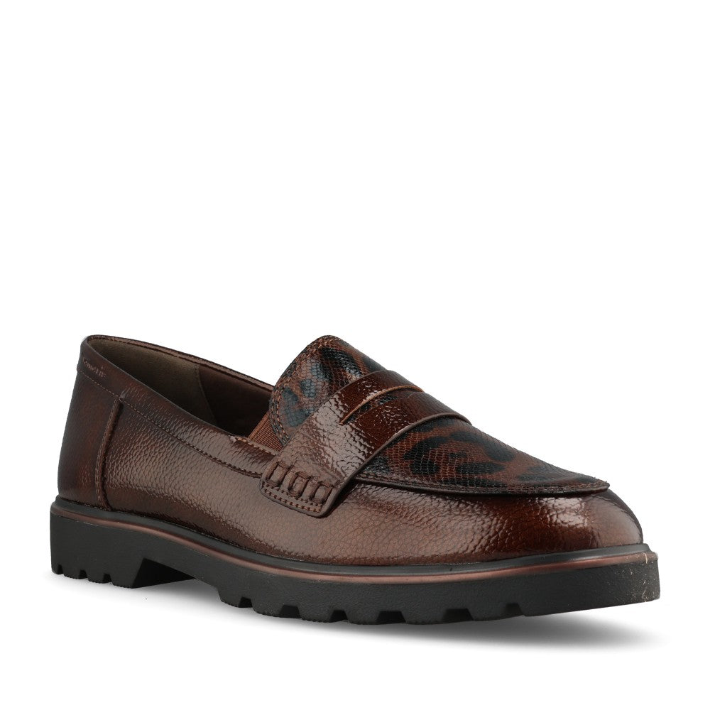 Tamaris Ladies 1-24312 Loafer In Brown-Multi