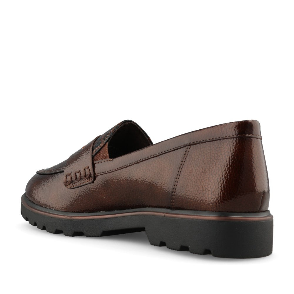 Tamaris Ladies 1-24312 Loafer In Brown-Multi