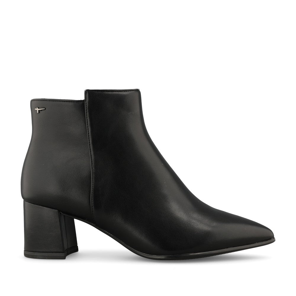 Tamaris Ladies 1-25023 Block Heel Ankle Boot In Black