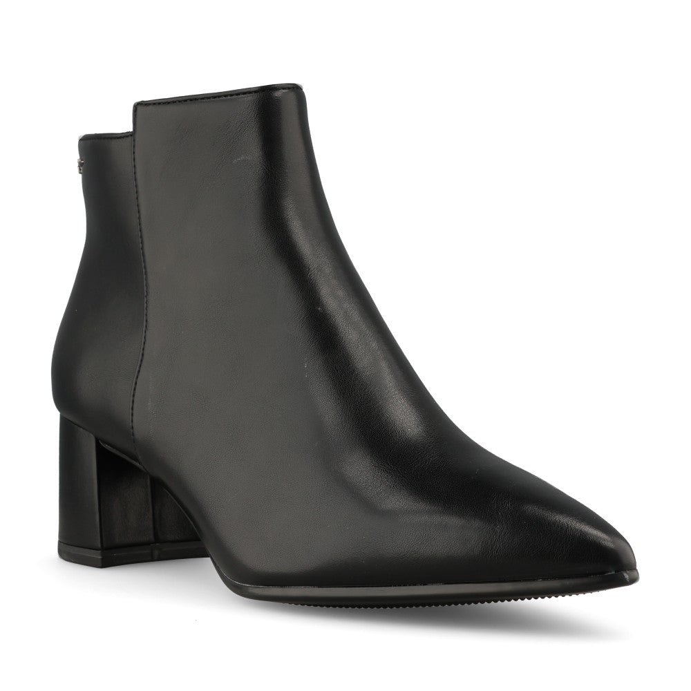 Tamaris Ladies 1-25023 Block Heel Ankle Boot In Black