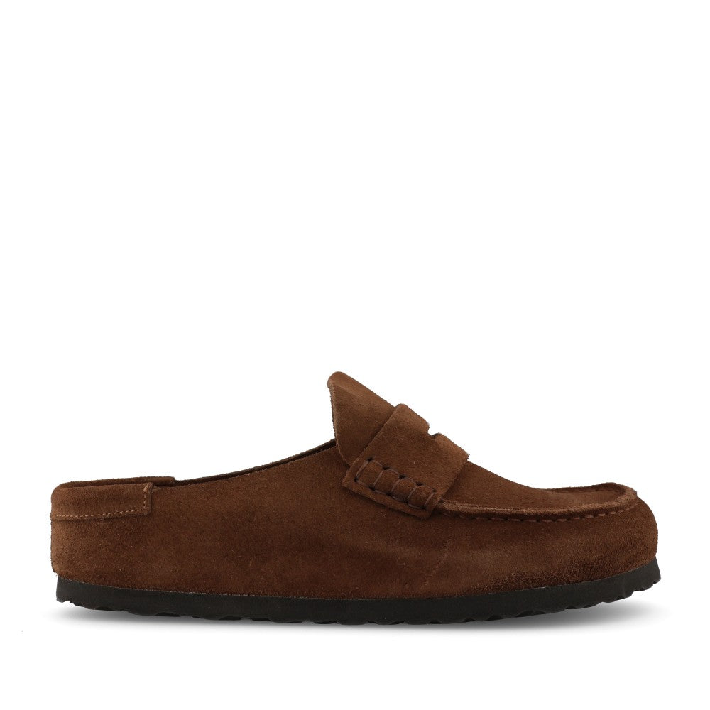 Ladies Naples 1031701 Leather Mule In Dark Brown Suede