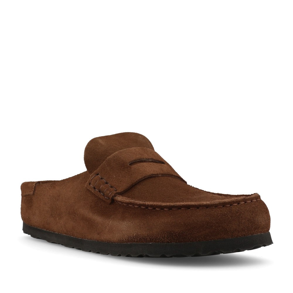 Ladies Naples 1031701 Leather Mule In Dark Brown Suede