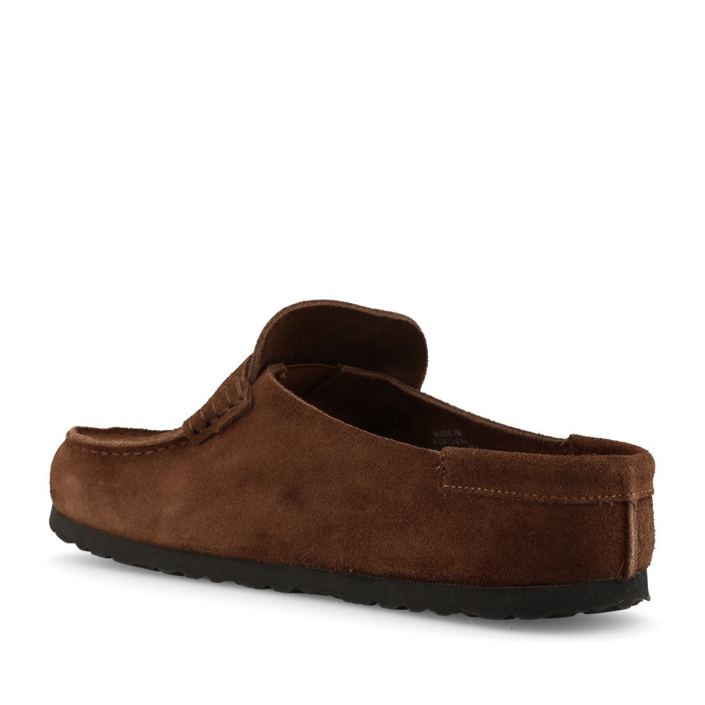 Ladies Naples 1031701 Leather Mule In Dark Brown Suede