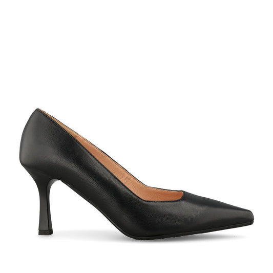 Bioeco Ladies 1118-3009 G-FIT Med Heel Court in Black Leather